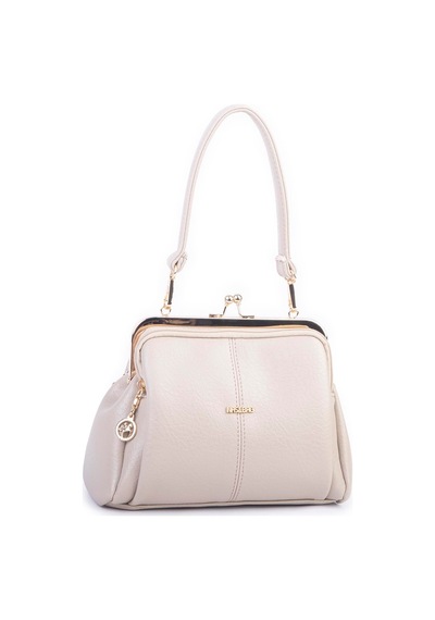 Nas Bag Burslu Klipsli Vintage Omuz Ve Çapraz Çanta 23x20 Cm Ebatlarındadır Kum Victoria Kum