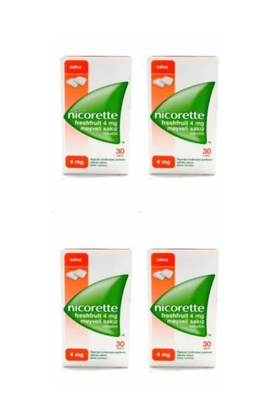 Nicorette Meyveli Sakız 4 Mg 4 Kutu