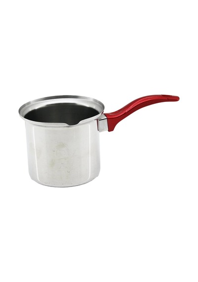 No-6 Çelik Cezve Kırmızı Kulp 5047