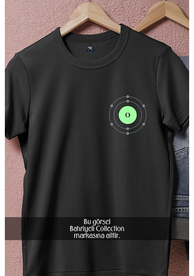 Oversize Oksiyen Elementi Cep Tasarımlı Unisex T-shirt Siyah