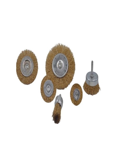 Zhltools 6lı Matkap Ucu Tel Fırça Seti Pas Yağ Kir Yapışkan Sökücü Set