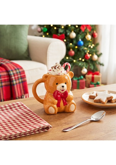 Karaca New Year Yılbaşı Lovely Bear Kupa 450 Ml Çok Renkli