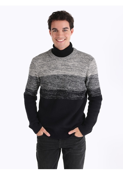 Colin's Colins Regular Fit Bisiklet Yaka Triko Lacivert Erkek Kazak Cl1066045 Lacivert