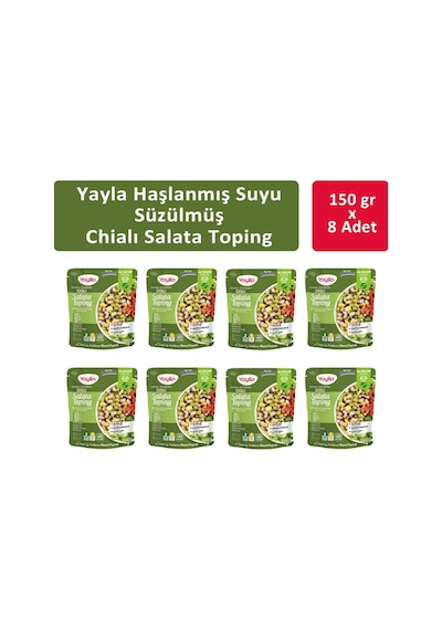 Yayla Haşlanmış Suyu Süzülmüş Chialı Salata 8 x 150 G