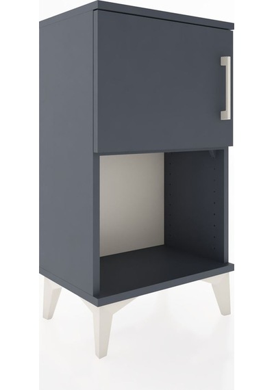 Arges Komodin 2 Raflı Tek Kapaklı 44x30x80 Antrasit-antrasit Antrasit