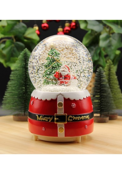 Hediyebiziz  Yılbaşı Kar Küresi Christmas Işıklı, Müzikli Ve Kar Motorlu 1