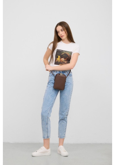 Shule Bags Vux Çapraz Çanta Kahverengi Kahve