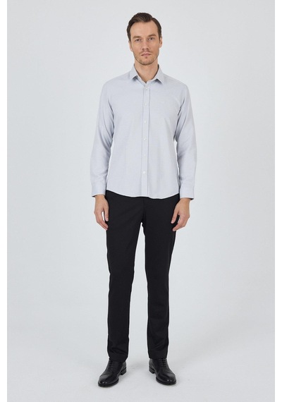 İmza Uzun Kol Desenli Armürlü Sert Yaka Cepsiz Pamuklu Classic Slim Fit Gömlek 1004250184 Siyah İmza Uzun Kol Desenli Armürlü Sert Yaka Cepsiz Pamuklu Classic Slim Fit Gömlek 1004250184 Siyah