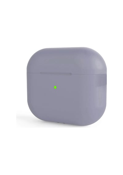 Apple Uyumlu AirPods Pro 2 Kılıfı Silikon Kılıf Şarj Bölümü Tıpalı Soft Yumuşak Kablosuz Şarj Destek Lavendery Gray