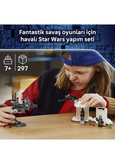 LEGO® Star Wars: Mandalorian ve Grogu™ AT-RT™ Saldırısı 75444 - 7 Yaş ve Üzeri Çocuklar için Yaratıcı Oyuncak Yapım Seti (297 Parça)