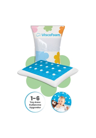 Viscofoam Terletmeyen Ortopedik Hava Kanallı Jelli Visco Bebek Yastığı 43,5 x 29,5 x 8 CM