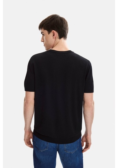 Back And Bond Siyah Regular Fit Örme Triko Çok Renkli