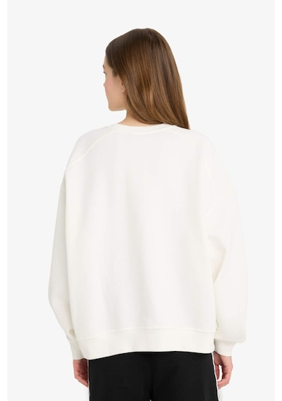 Defacto Oversıze Basıc Sweatshirt A4177AX23WN Beyaz