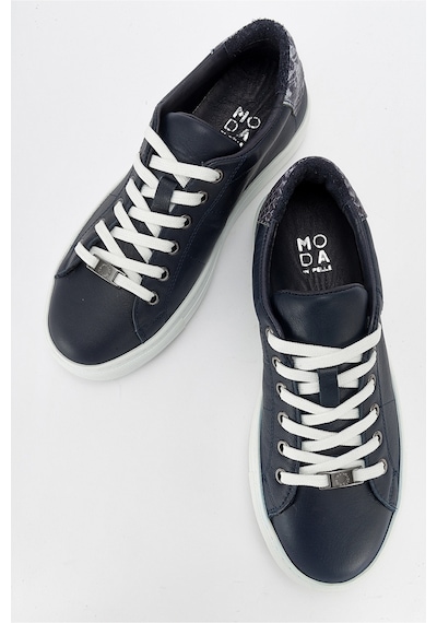 Luvishoes Ayverıe Lacivert Hakiki Deri Kadın Sneakers Lacivert