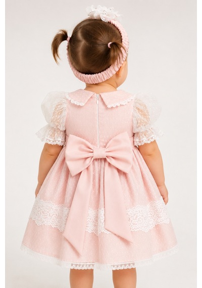 Babyhola Dantel Detay Özel Tasarım Kız Bebek Çocuk Abiye Elbise Saç Bandı Mevlüt Doğum Günü Set 7029 Pudra Babyhola Dantel Detay Özel Tasarım Kız Bebek Çocuk Abiye Elbise Saç Bandı Mevlüt Doğum Günü Set 7029 Pudra