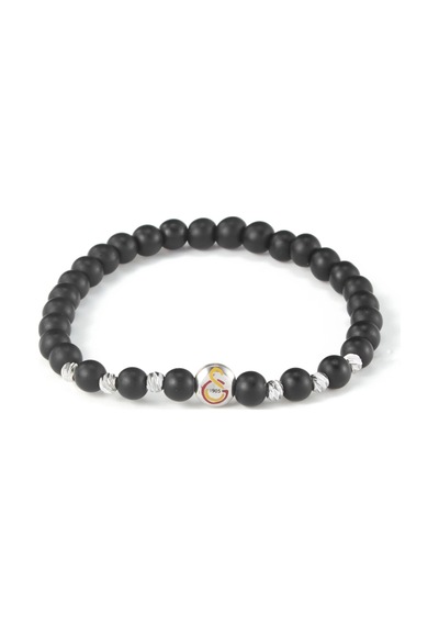 Gsstore Galatasaray Doğal Taş Çelik Logo Bileklik U252268