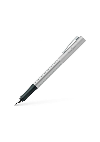 Faber-Castell Grip 2011 Fountain Pen - Silver - Fine Point