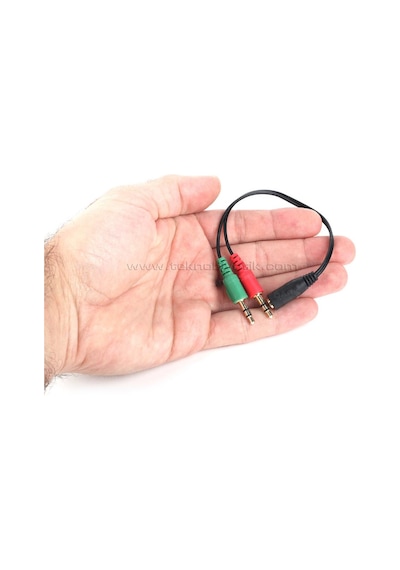 Dark 2X3.5Mm Stereo Erkek - 3.5Mm Stereo Dişi Y Kablo DK CB AUC02