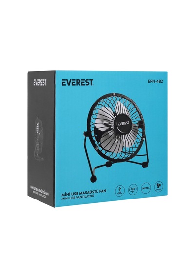 Everest Efn-482, Metal Kanat, Masaüstü, Usb, Vantilatör