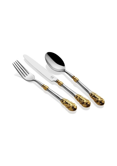 Sola Swiss Bohemia Gold 84 Parça Çatal Kaşık Bıçak Seti Altın