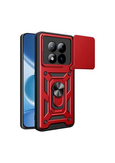 Xiaomi Redmi Note 15 Pro 5g Uyumlu Pars Lens Yüzüklü Silikon - Kırmızı