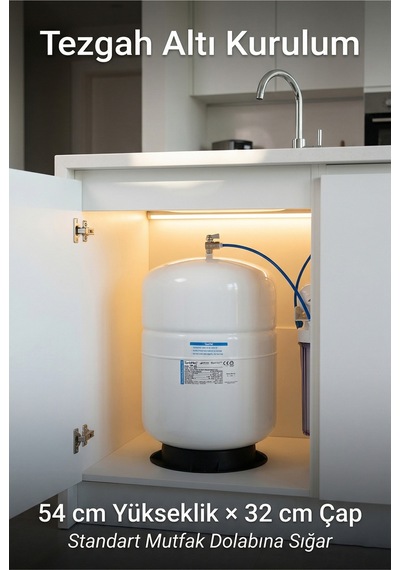Pae Tp-35 Su Arıtma Tankı 35 Litre 9.2 Galon Nsf Onaylı Metal Çelik Basınçlı Depo Tayvan Üretim
