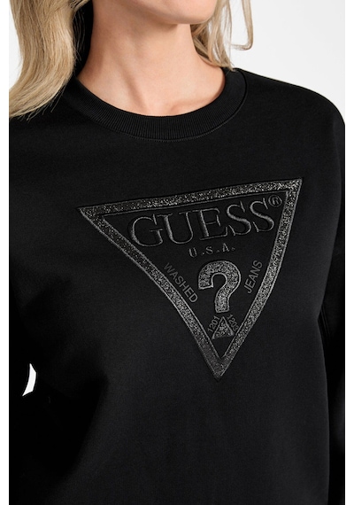 Guess Kadın Bisiklet Yaka Sweatshirt Siyah