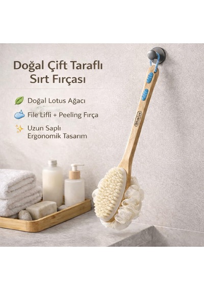 Sırt Ve Vücut Temizleme Fırçası Lifli