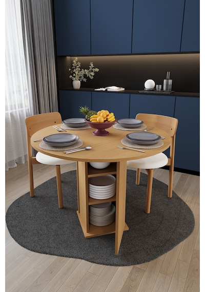 Modern Dolaplı 4 Kişilik Mutfak Yemek Masası %100 Mdf Mutfak Yemek Odası Masası Ym04 Karına