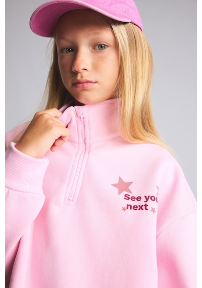 Defacto Baskılı Yarım Fermuarlı Sweatshirt Geniş Paça Eşofman Altı 2li Takım Kız Çocuk F8401a826wnpn441 Pembe-pn441 Defacto Baskılı Yarım Fermuarlı Sweatshirt Geniş Paça Eşofman Altı 2li Takım Kız Çocuk F8401a826wnpn441 Pembe-pn441