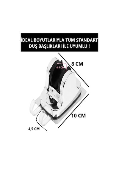 Duş Mafsalı Yapışkanlı Askılı Lif Havlu Asma Duş Başlığı Tutacağı Banyo Duşakabin Çok Renkli