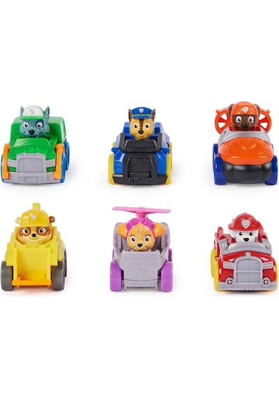 Paw Patrol Pup Squad Racers 6 Lı Araba Seti Chase, Skye Ve Marshall Dahil Mini Araçlar Paw Petrol