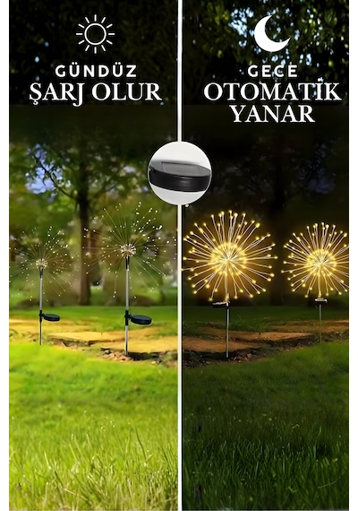 Solar 6 Modlu Güneş Enerjili Karahindiba Bahçe Dekarasyon Ve Aydınlatması Solar Işık Peyzaj Çiçeği Sarı