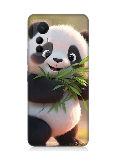 Xiaomi Mi 12 Pro Uyumlu Sevimli Panda Ve Bambu Desenli Silikon Kılıf