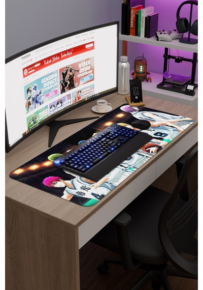 Kuroko No Basket Anime V1 - 90x40 Xxl Gaming Kauçuk Kaymaz Taban Mouse Pad Fare Altlığı