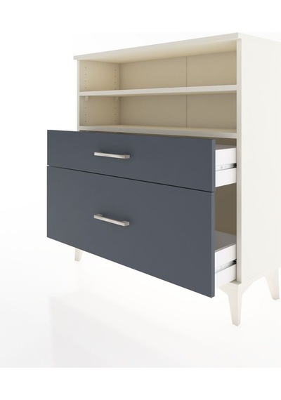 Arges Şifonyer 2 Raflı 2 Çekmeceli 88x30x96 Aytaşı-antrasit Aytaşı