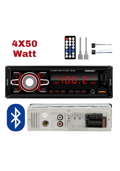 Sunask Sn-606 Çift Usb'li Bluetooth Oto Teyp