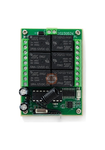 6 Kanal 433 Mhz Kablosuz Rf Alıcılı Röle Kartı Dc 12v Kutulu Kumandalı