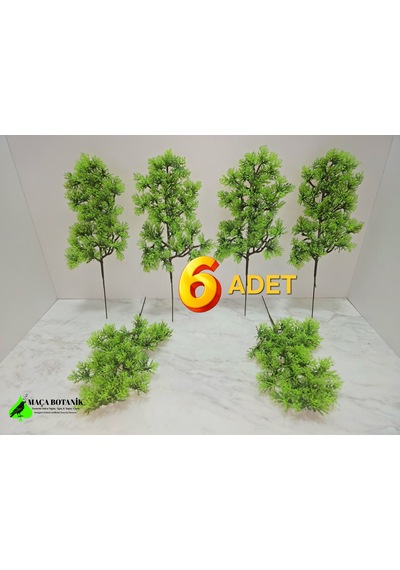 Yapay Bonsai Dalı 6 Adet Yeşil