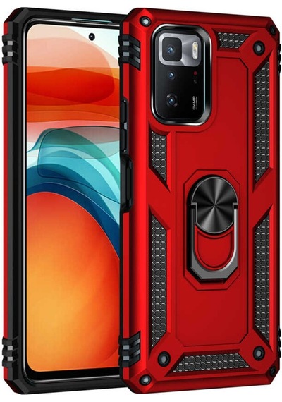 Xiaomi Poco X3 Gt Kılıf Zore Vega Yüzüklü Standlı Zırh Kılıf