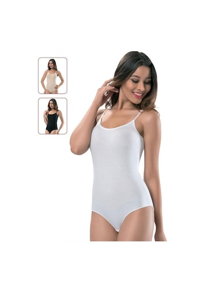 Hepsine Rakip 6lı Kadın İp Askılı Kancalı Çıtçıtlı Body Likralı Zıbın S-battal Çok Renkli