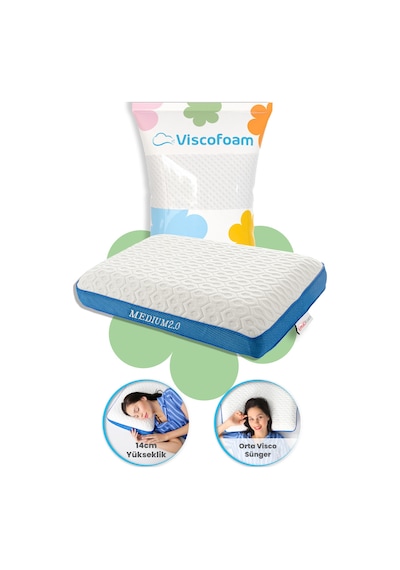 Viscofoam Ergofoam Galaxy Motion Ortopedik Yastık Orta Sert Visco Yastık Medium 2.0
