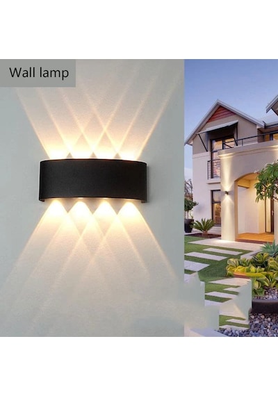 15 Watt, Amber Işık Ledli, Çok Kaliteli İç Ve Dış Mekan Aydınlatma Armatürü, Led Bahçe Duvar Apliği Amber