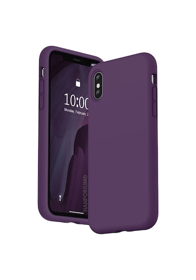Apple iPhone Xs Max Uyumlu Silikon Kılıf - Pastel Renk Tonu Kamera Korumalı Esnek Kapak - Mor