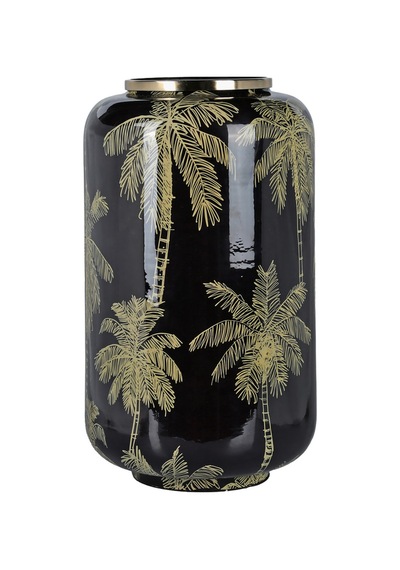 Lucky Art Palm Breeze Dekoratif Vazo 35cm Lyvu 002 Siyah