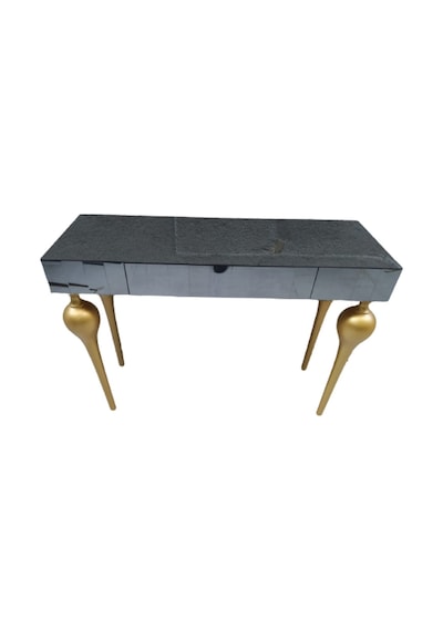 Dresuar Tombul Ayak Model Kayın Torna Mdf Tabla Parlak Gold Boya (377599327) Altın
