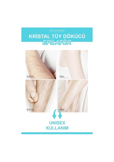 Crystal Eraser Epilasyon Aleti Tüy Silgisi Tüy Alıcı Fiziksel Kristal Tüy Dökücü Epilatör Mavi