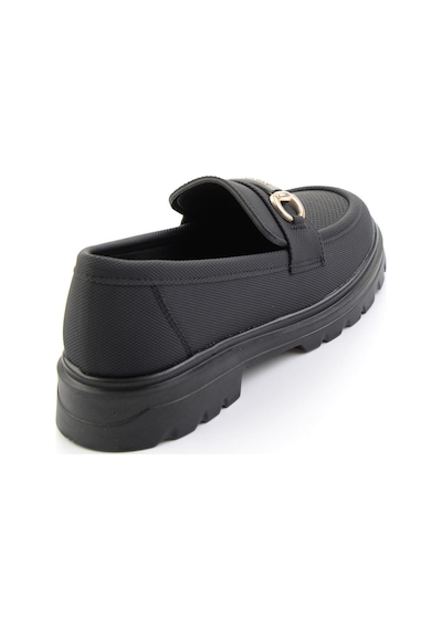 Bambi Siyah Kadın Loafer Ayakkabı K01536103737 Siyah