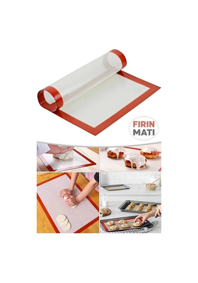 Fırın Matı Silikon Yanmaz Yapışmaz 40 30 Kendinden Yağlı Fırın Pişirme Kağıdı Hamur Açma Matı