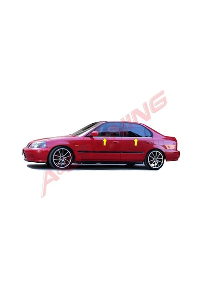 Honda Civic Krom Cam Çıtası Tk 1996-2002 4Prç Paslanmaz Çelik N11.4481